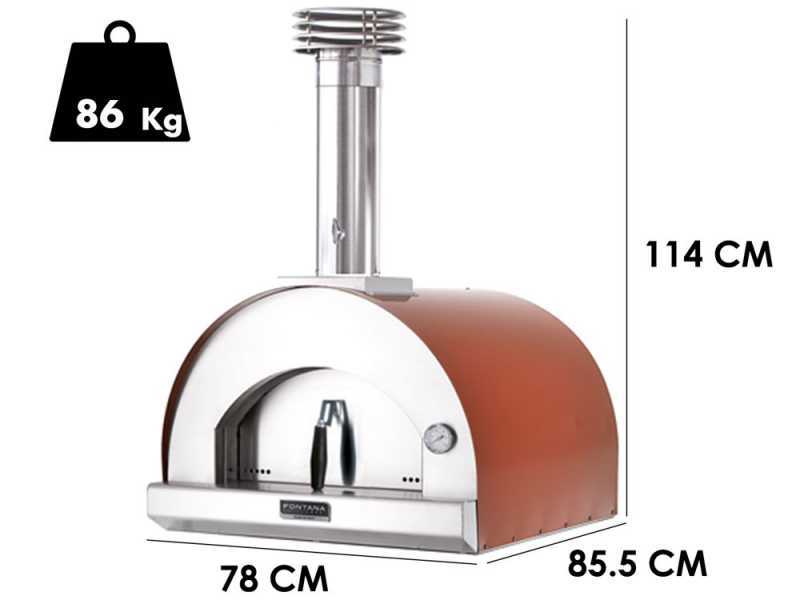 Fontana Margherita Rosso - Wood-Fired Oven 