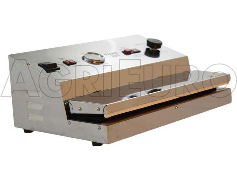 Euro 330 INOX Steel Manual Food Sealer - 33 cm Sealing Bar