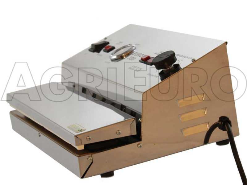 Euro 330 INOX Steel Manual Food Sealer - 33 cm Sealing Bar