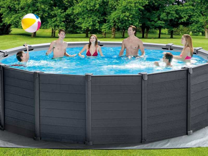 Intex graphite panel hot sale pool