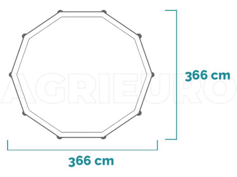 Intex Prisma Frame 26712NP - &Oslash;366x76 cm - Round Pool + 45 W Filter Pump