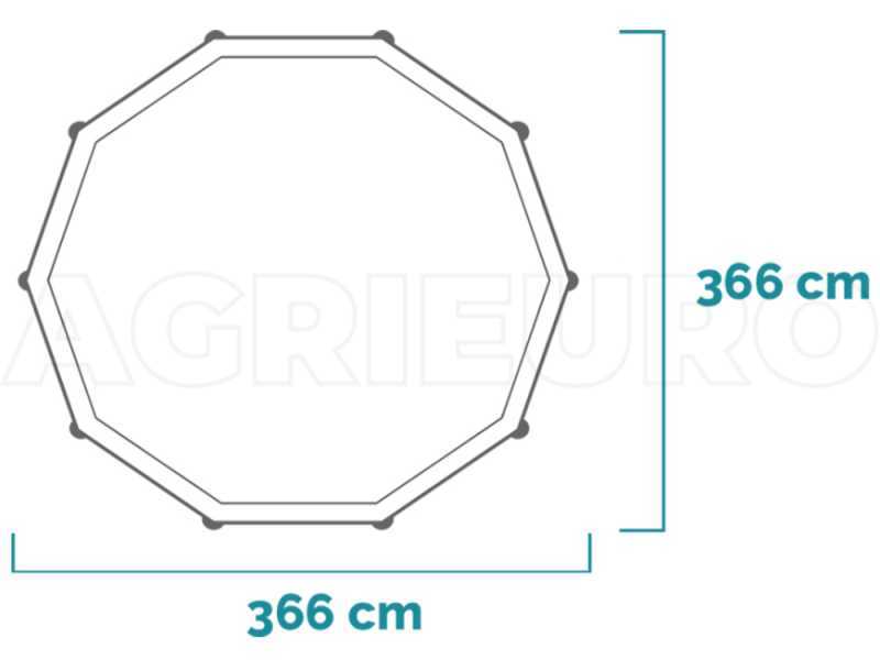 Intex Prisma Frame 26716NP - &Oslash;366x99 cm - Round Pool + 45 W Filter Pump and Ladder