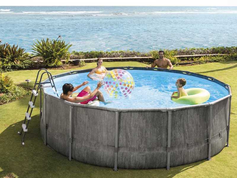 Intex Prisma Frame Greywood 26742NP - Round Pool