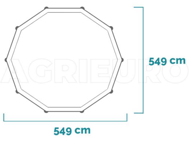 Intex Prisma Frame Greywood 26744NP - &Oslash;549x122 cm - Round Pool