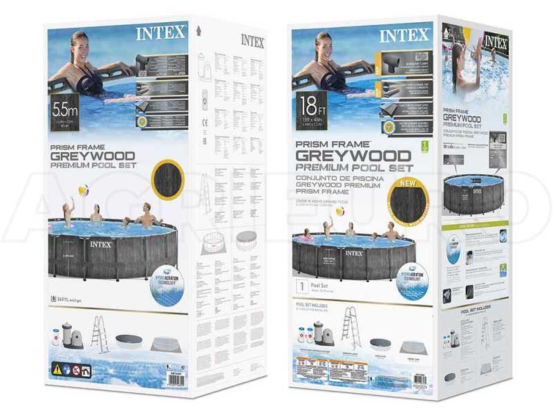 Intex Prisma Frame Greywood 26744NP - Round Pool