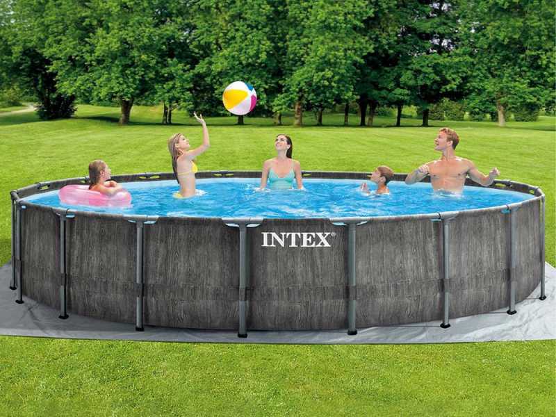 Intex Prisma Frame Greywood 26744NP - Round Pool