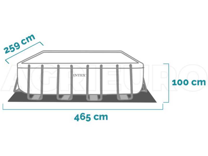 Intex Prisma Frame Chevron 26780NP - 400x200x100 cm - Above-Ground Pool + 45 W Filter Pump and Ladder