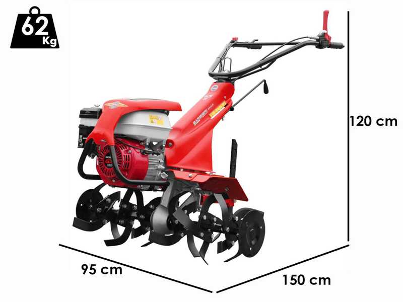 Barbieri B/68 NT - 5.5 HP Petrol Garden Tiller - Honda GX160 Engine