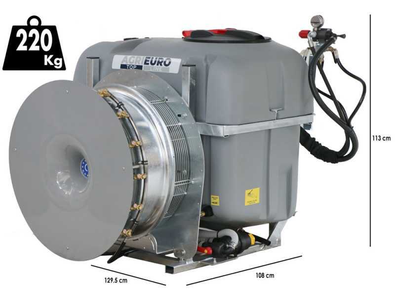Gray Reverse 400/70 - Tractor-Mounted Mist Blower for Spraying - Capacity 400 L - Pump AR713