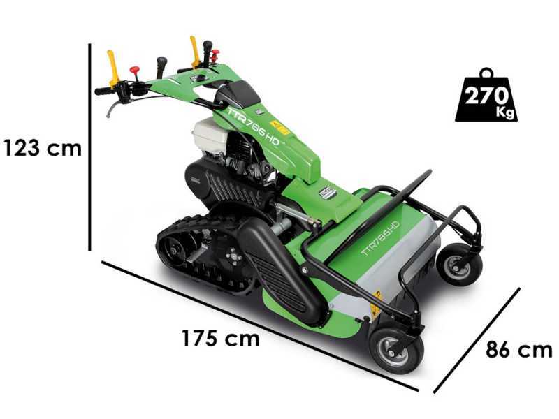 Lampacrescia MGM TTR786HD - Hammer Rough Cut Mower - Tracked tracks - Honda GX270 Engine