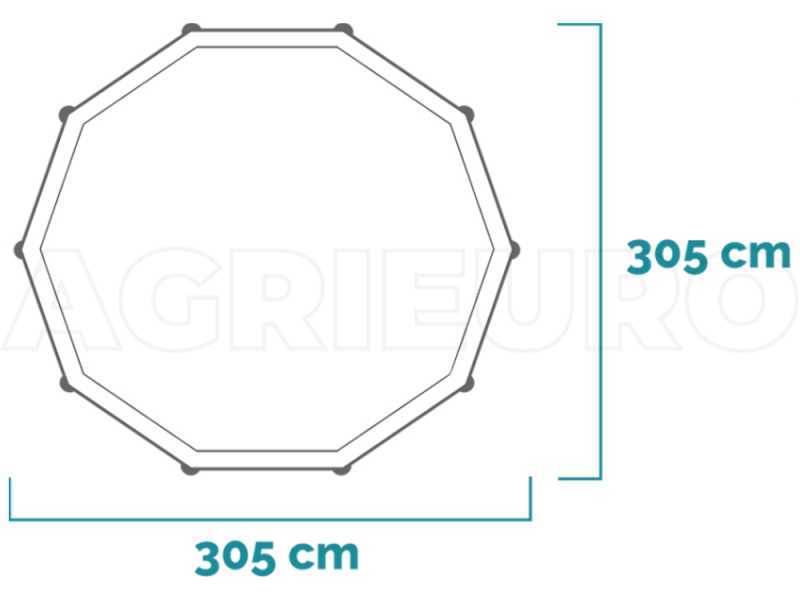 Intex Metal Frame 28202NP - Round Pool + 30 W Filter Pump