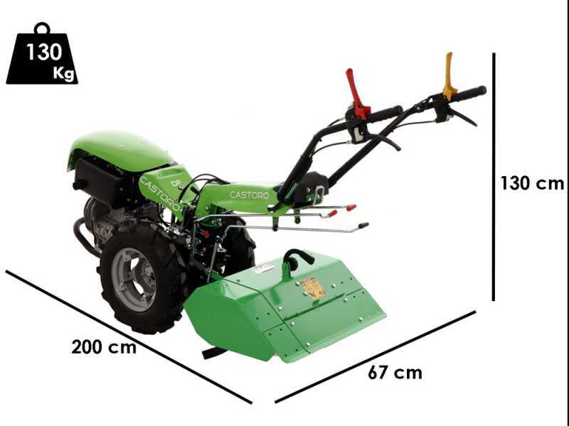Lampacrescia MGM Castoro DF - Diesel Two-wheel Tractor - Loncin D350F - 7.5HP
