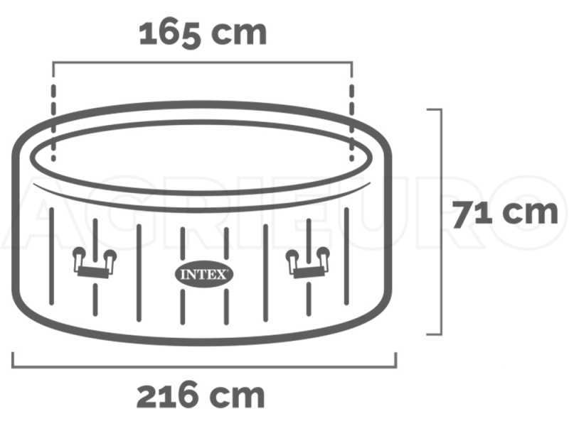 Intex Round Greywood Deluxe 28442EX - &Oslash;216x71 cm - Hot Tub Spa Pool