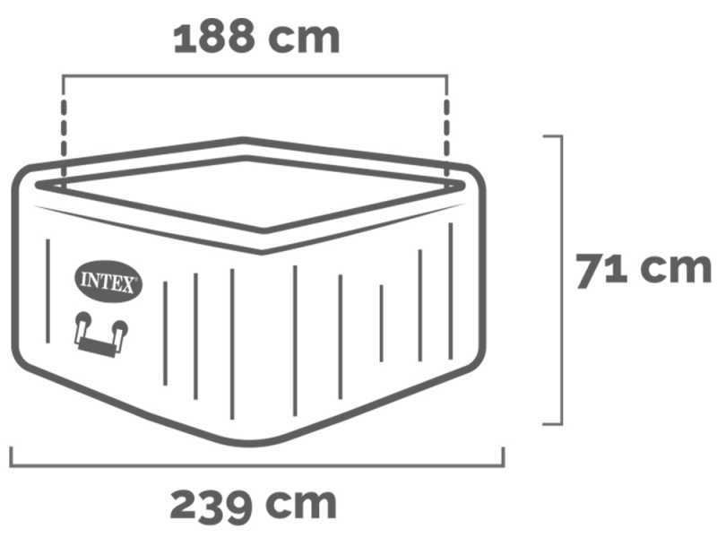 Intex Square Greystone Deluxe 28452EX - Hot Tub Spa Pool