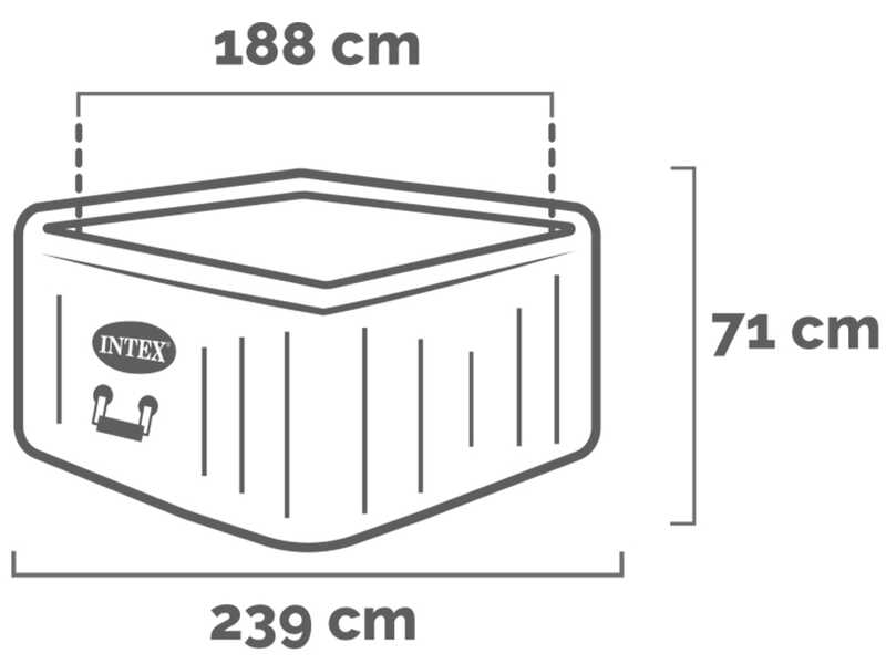 Intex Square Greystone Deluxe 28452NP - Hot Tub Spa Pool