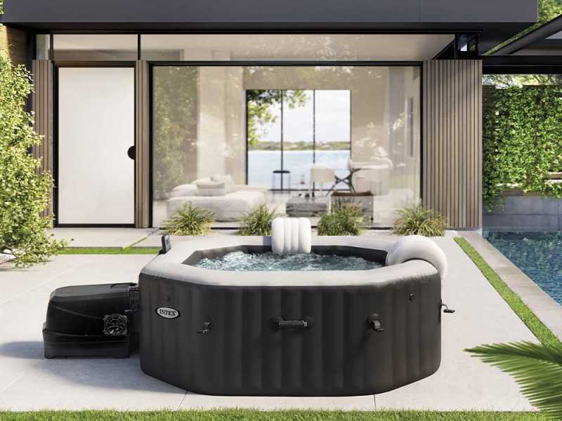 Intex Octagonal Jet &amp; Bubble Deluxe 28458EX - Hot Tub Spa Pool