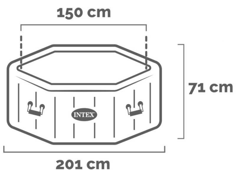 Intex Octagonal Jet &amp; Bubble Deluxe 28458EX - &Oslash;201x71 cm - Hot Tub Spa Pool