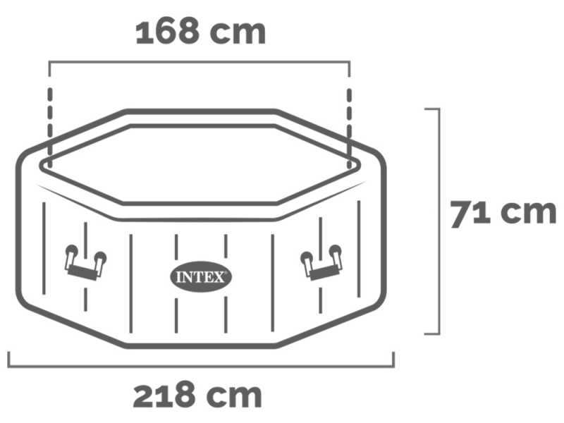 Intex Octagonal Jet &amp; Bubble Deluxe 28462EX - Hot Tub Spa Pool