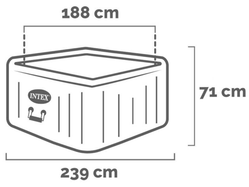 Intex Square Chevron Deluxe 28472EX - &Oslash;193x71 cm - Hot Tub Spa Pool