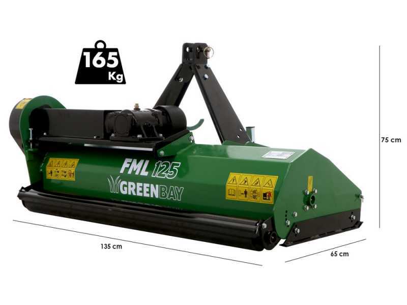 Greenbay FML 125 - Tractor-mounted flail mower - Light series