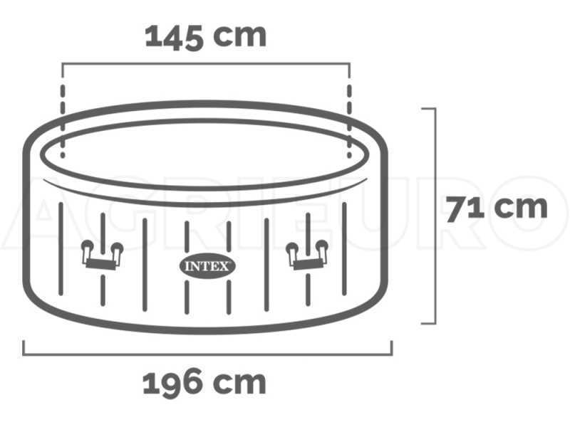 Intex Round Greywood Deluxe 28440EX - Hot Tub Spa Pool