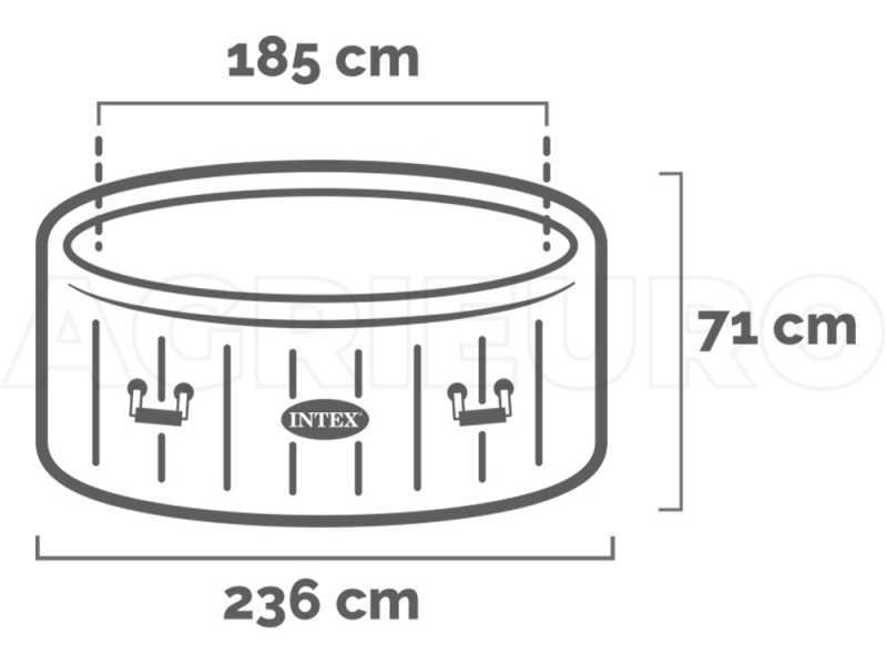 Intex Round Bubble Massage 28412EX - Hot Tub Spa Pool