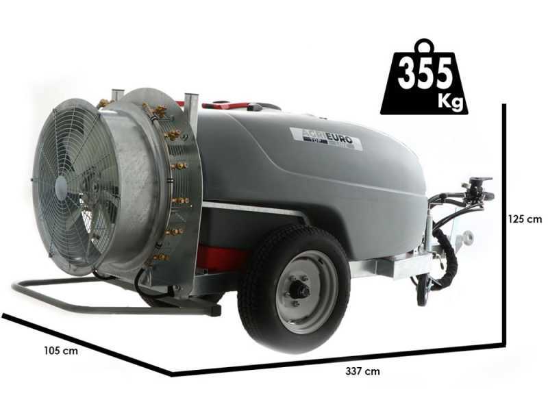 Gray T Car 600/70 - Trailed Tractor-Mounted Mist Blower for Spraying - 600L capacity - AR1064 Pump