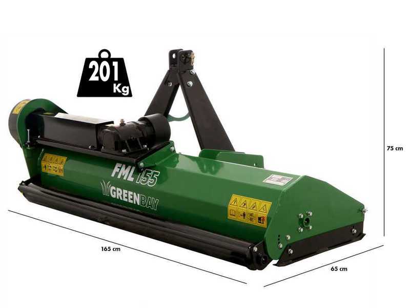 Greenbay FML 155 - Tractor-mounted flail mower - Light series