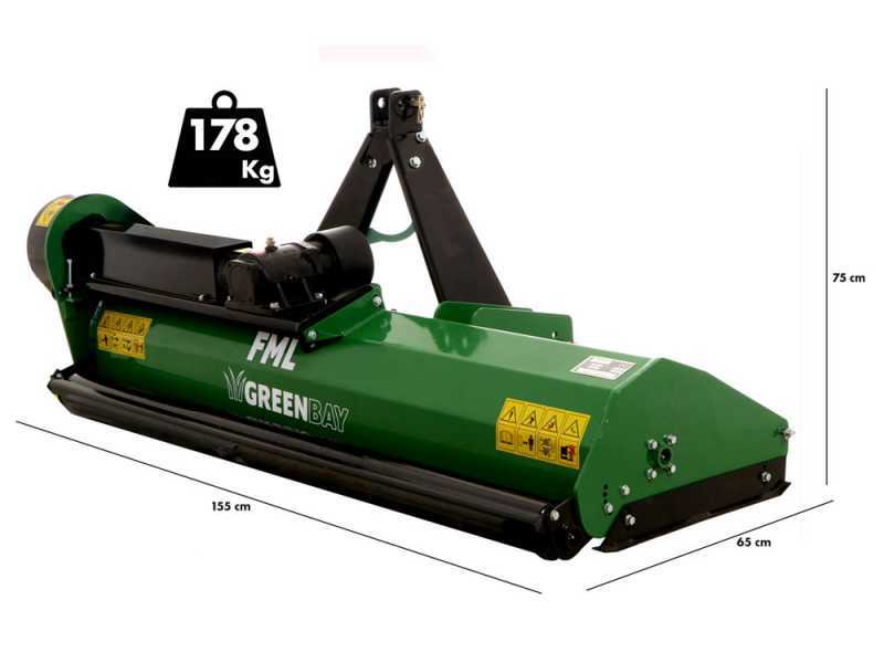 Greenbay FML 145 - Tractor-mounted flail mower - Light series