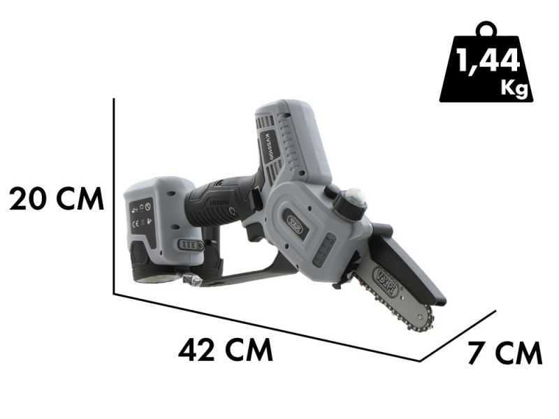 Volpi KVS5100 Manual Battery-powered Pruner -2x 14.4 V 2.5Ah Batteries