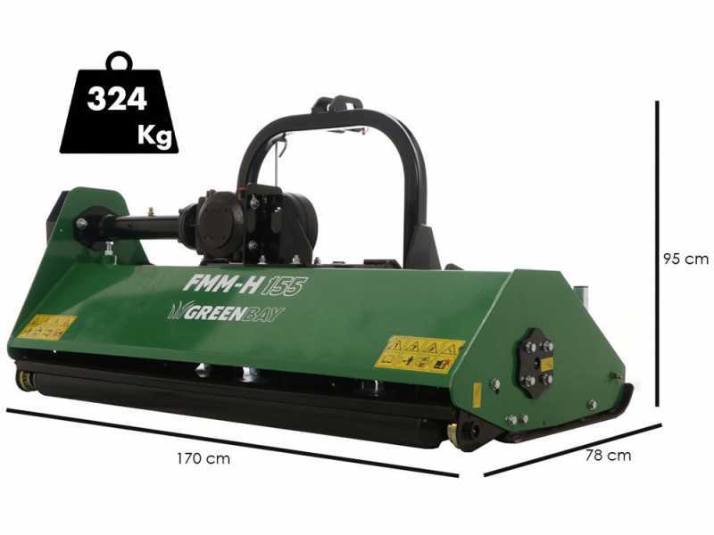Greenbay FMM-H 155 - Tractor-mounted flail mower - Medium series - Hydraulic shift