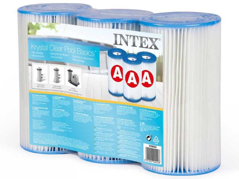 Intex 29003 Filter Cartridge &quot;A&quot; Model, 3 pcs
