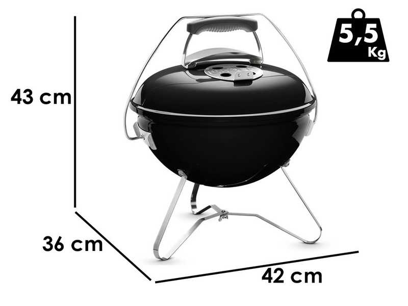 Weber Smokey Joe Premium Black Portable Charcoal Barbecue