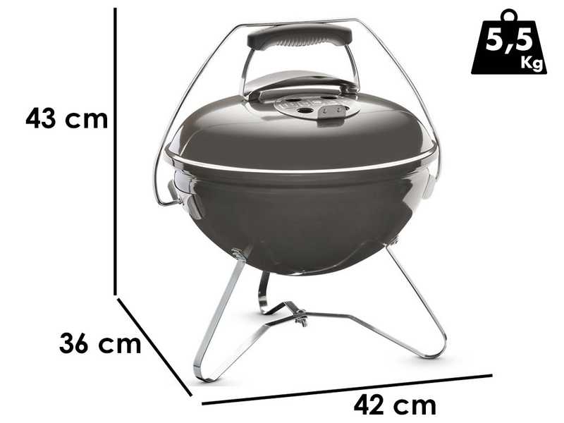 Weber Smokey Joe Premium Gray Portable Charcoal Barbecue