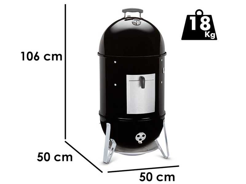 Weber Smokey Mountain Cooker Charcoal Barbecue and Smoker - 47 cm