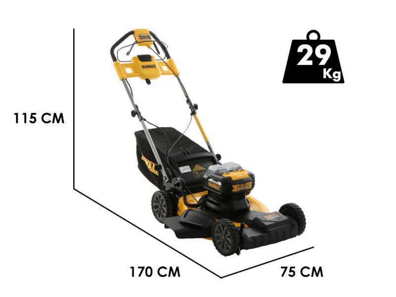DeWalt DCMW564P2-QW Battery-powered Lawn Mower - 2 18V/5Ah Batteries