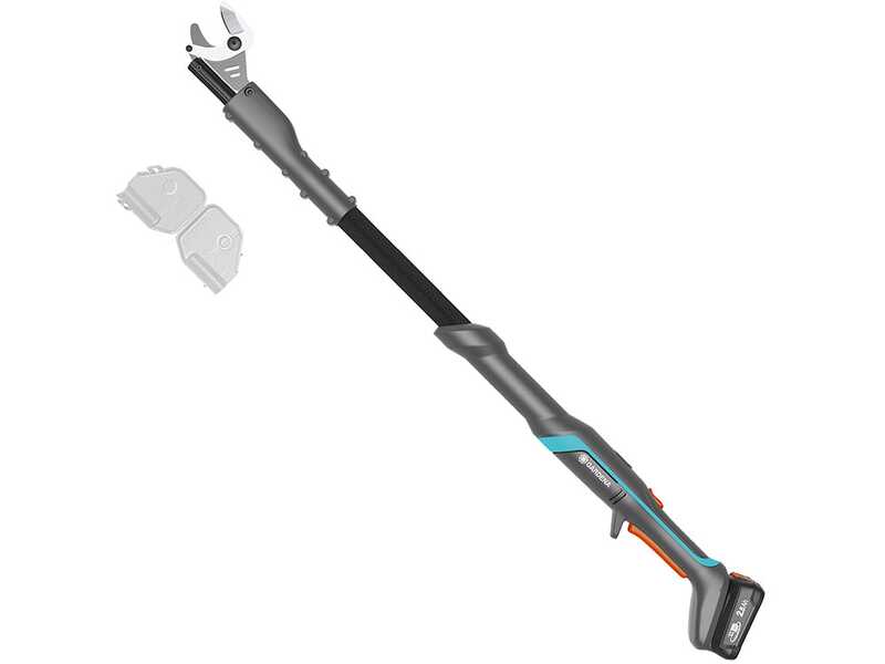 GARDENA EasyCut 110/18V P4A Electric Pruning Shears on Extension Pole - 18V 2Ah - 28mm Cutting diameter