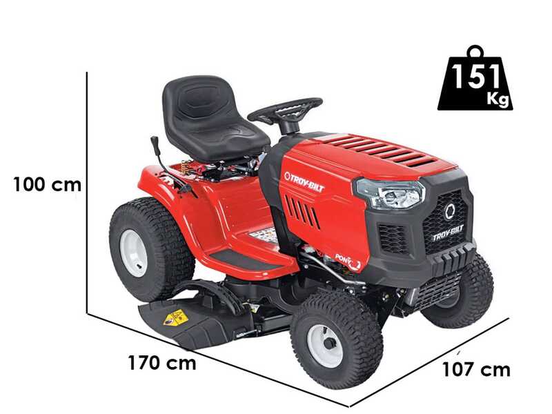 Troy-Bilt Pony 92T-S - Riding-on Mower - Transmatic Gearbox - Side Discharge