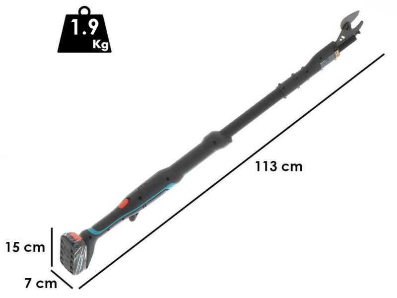 GARDENA EasyCut 110/18V P4A solo Electric Pruning Shears on Extension Pole - 28mm Cutting diameter - BATTERY AND BATTERY CHARGER NOT INCLUDED