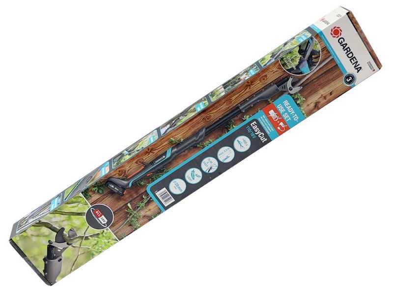 GARDENA EasyCut 110/18V P4A solo Electric Pruning Shears on Extension Pole - 28mm Cutting diameter - BATTERY AND BATTERY CHARGER NOT INCLUDED