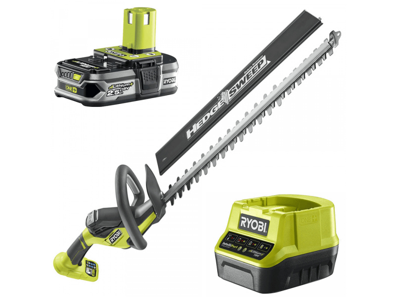 RYOBI RY18HT55A 0 18V 2 5Ah battery hedge trimmer 55cm blade cut 24mm