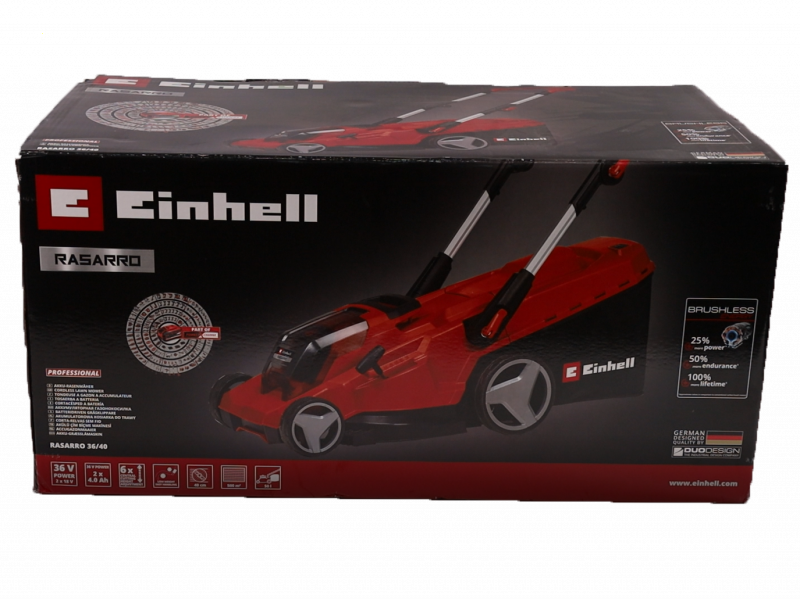 Einhell RASARRO 36/40 Battery-Powered Lawn Mower - Two 18V-4ah Batteries
