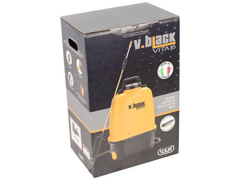 Volpi V-BLACK VITA 16 - Electric Backpack Sprayer Pump