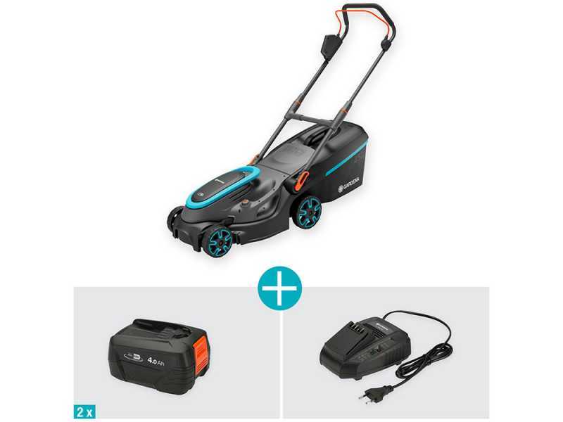 Gardena PowerMax 37/36V P4A Battery-Powered Electric Lawn Mower - 4ah - 37 cm