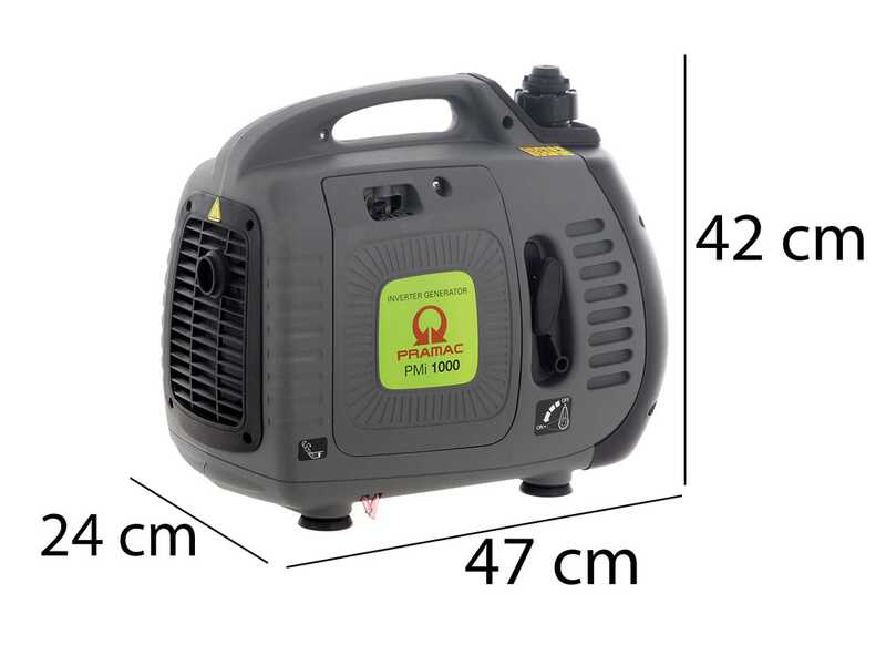 Pramac PMi1000 - 0.95 kW Portable Silenced Inverter Power Generator - DC 0.85 kW Single-phase
