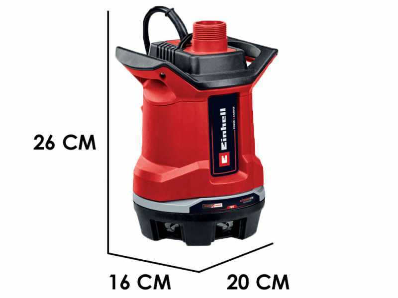 Einhell GE-DP 18/25 li Submersible Pump for Dirty Water - Battery 18 V 2.5Ah and Battery Charger