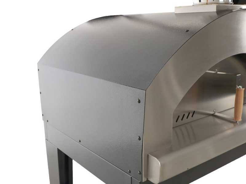 Rossofuoco Nonna Luisa Nero - Outdoor Wood-Fired Oven with Cart