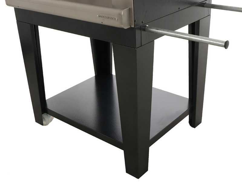 Rossofuoco Nonna Luisa Nero - Outdoor Wood-Fired Oven with Cart