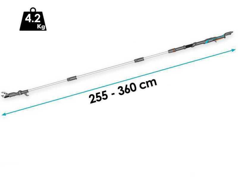 Gardena HighCut 360/18V - Electric Pruning Shear on Pole - 28mm Cutting diameter - WITHOUT BATTERY AND CHARGER