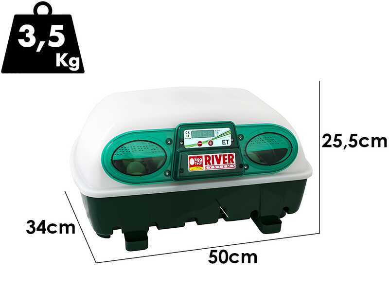 River Systems ET 24 - Automatic egg incubator - 24 eggs